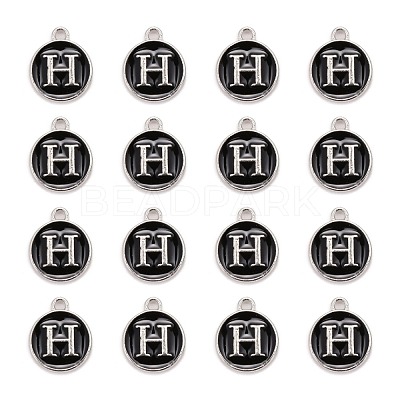 Platinum Plated Alloy Charms X-ENAM-S118-02H-P-1