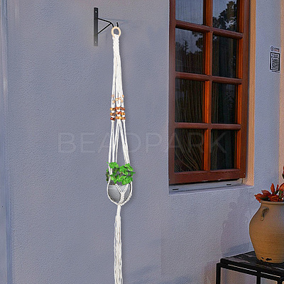 Cotton Macrame Plant Hangers AJEW-WH20072-57B-1