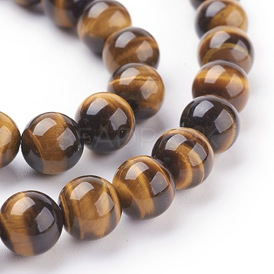 Natural Tiger Eye Beads X1-G-G099-8mm-4-1