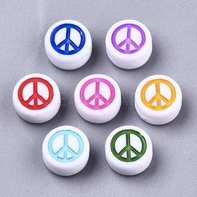 Opaque Acrylic Beads X-MACR-N008-35-1