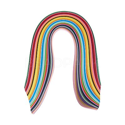 Rectangle 36 Colors Quilling Paper Strips DIY-PH0008-03A-WH-1