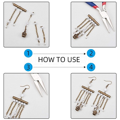 Brass Slide On End Clasp Tubes KK-Q747-11F-AB-1