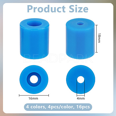 16Pcs 4 Colors Silicone Shock Absorber FIND-OC0003-83-1