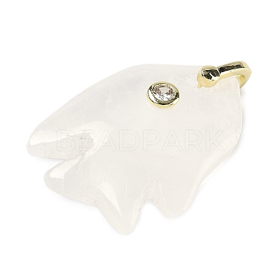 Natural Quartz Crystal Carved Pendants G-G460-01G-11-1