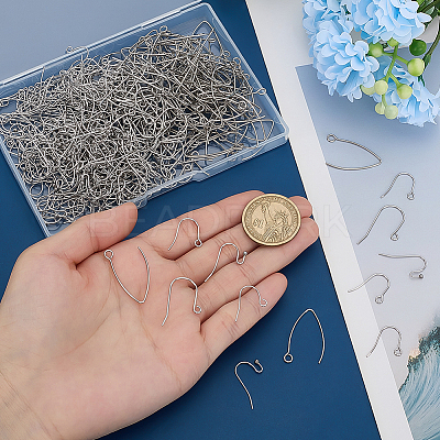 410Pcs 5 Styles Stainless Steel Earring Hooks STAS-GA0001-97-1