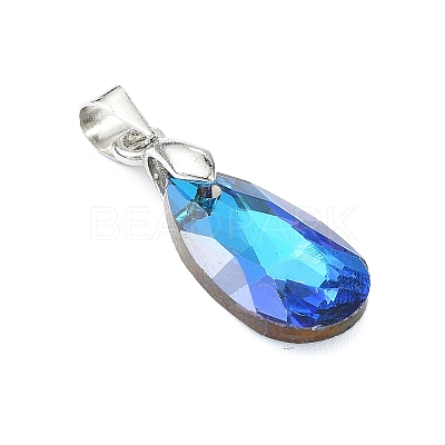 Electroplated Glass Pendants PALLOY-JF03062-1