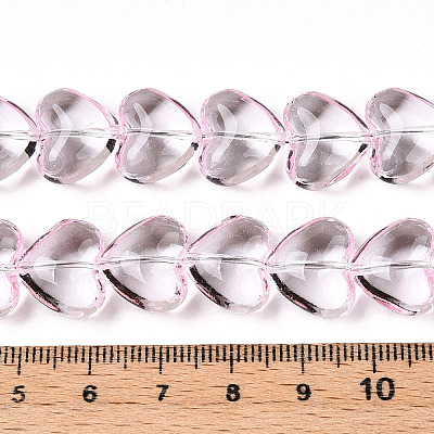 Transparency Glass Beads Strands GLAA-T023-13F-1