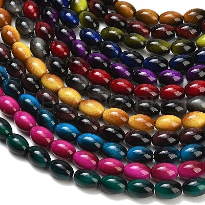Electroplate Baking Paint Glass Beads Strands GL-CBA8F4B-01-1