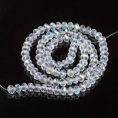 Electroplate Glass Beads Strands X-EGLA-A034-T10mm-L19-1