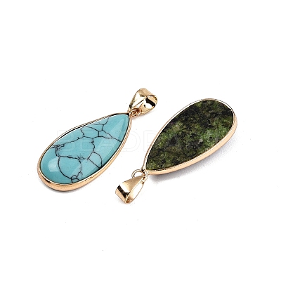 Natural & Synthetic Mixed Stone Pendants KK-N254-181G-1