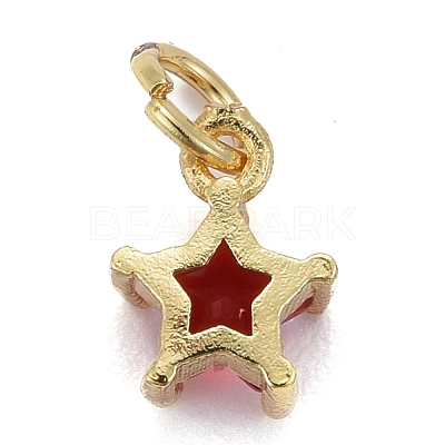 Brass Glass Pendants KK-P192-10-G01-1