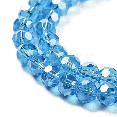 Electroplate Transparent Glass Beads Strands LS-EGLA-A035-T6mm-A08-1