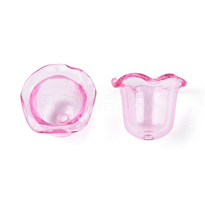 Transparent Acrylic Bead Caps TACR-T028-58F-1
