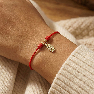 304 Stainless Steel Virgin Mary Charm Bracelets WH3603-1
