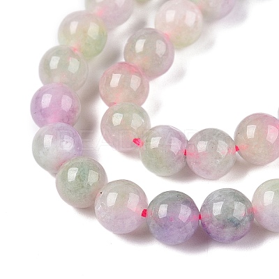 Dyed Natural White Jade Beads Strands G-T138-6mm-210-8-1