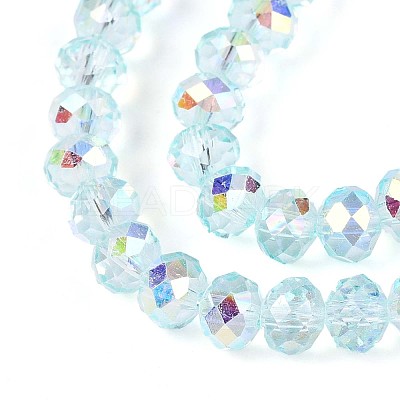Transparent Glass Beads Strands EGLA-N016-6mm-01-1