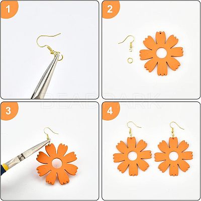 DIY Wooden Dangle Earring Making Kits DIY-NB0005-69-1
