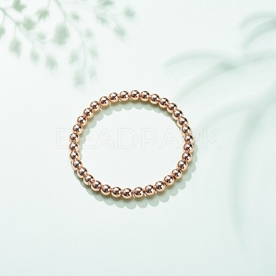 Synthetic Hematite Round Beaded Stretch Bracelet BJEW-JB08582-03-1