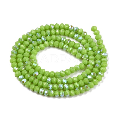Electroplate Opaque Solid Color Glass Beads Strands LS-EGLA-A044-P1mm-L30-1