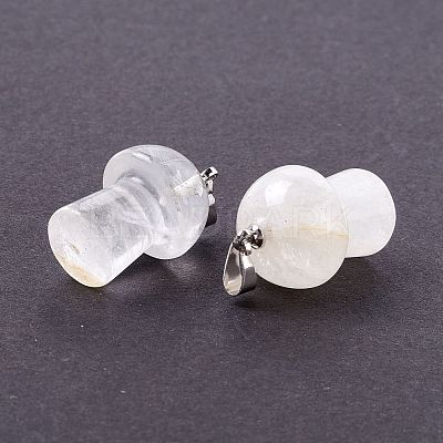 Natural Quartz Crystal Pendants G-M380-B11-P-1