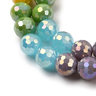 Electroplate Glass Beads Strands EGLA-D300-06-8mm-10-1