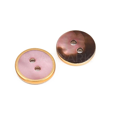 Golden Edge Naturl Black Lip Shell Button SH-CBA0ED6-01B-1