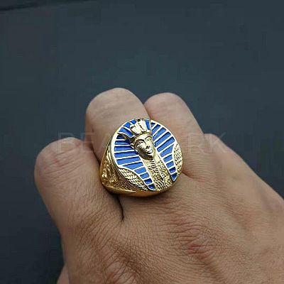 304 Stainless Steel and Enamel Finger Rings for Men FS-WGE3B17-02-1