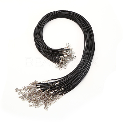 Waxed Cord Necklace Making NCOR-T003-01A-1