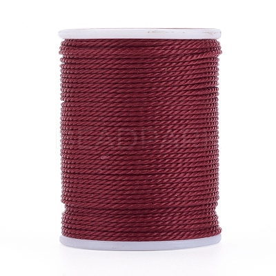 Round Waxed Polyester Cord YC-G006-01-1.0mm-09-1