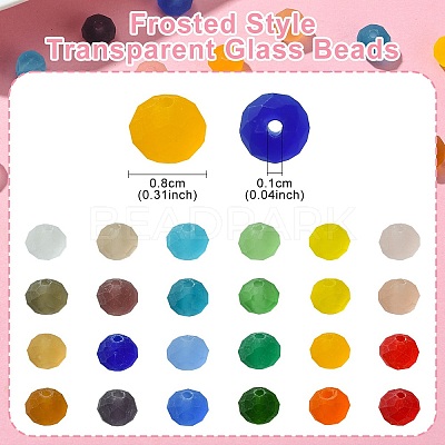 720Pcs 24 Colors Transparent Glass Beads Sets EGLA-YW0003-12-1