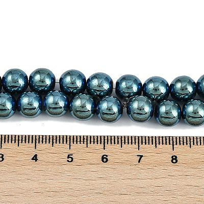 Electroplated Synthetic Magnetic Hematite Beads Strands G-G174-L01-01-1