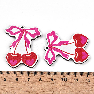 Printed Wood Pendants WOOD-T032-04H-1
