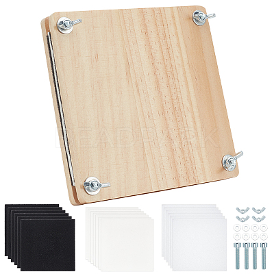 Wooden Flower Press Plates DIY-BC0013-73C-1