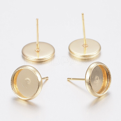304 Stainless Steel Stud Earring Settings STAS-H436-20C-1