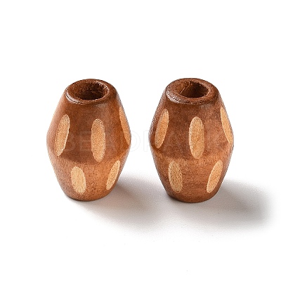 Schima Wood Carved European Beads WD-CBACBB7-01A-1