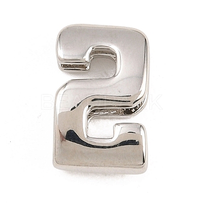 Number 2 Brass Beads KK-B167-B167-26P-02-1