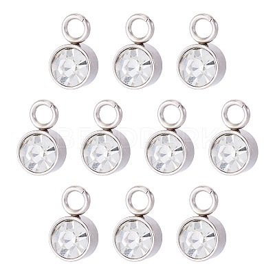 10Pcs Glass Rhinestone Charms STAS-TA0003-26F-1