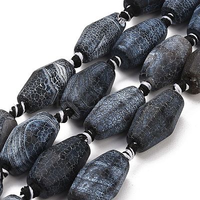 Natural Weathered Agate Beads Strands G-A321-B02-02-1