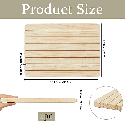 Rectangle Wood Earring Display Card Stands ODIS-WH20008-07B-1