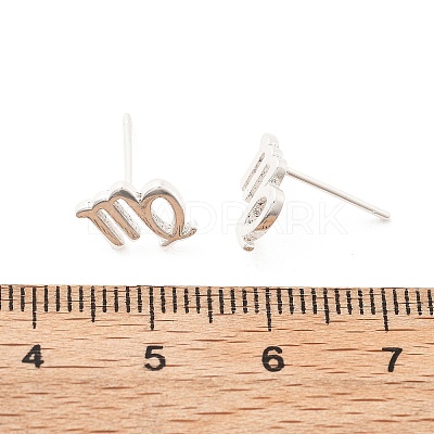 925 Sterling Silver Stud Earrings EJEW-K303-01S-06-1