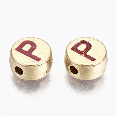 Alloy Enamel Beads ENAM-S122-029P-RS-1