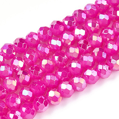 Baking Paint Glass Beads Strands DGLA-A034-J4mm-B11-1