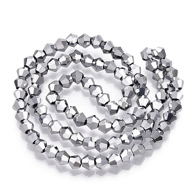 Electroplate Glass Bead Strands LS-EGLA-R094-4mm-15-1