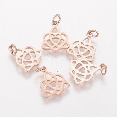 304 Stainless Steel Pendants STAS-Q201-T458R-1