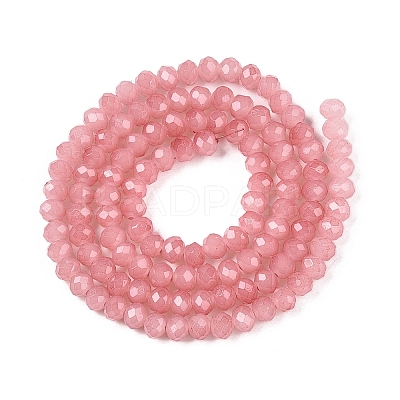 Baking Paint Imitation Jade Glass Bead Strands DGLA-A034-J4MM-A31-1