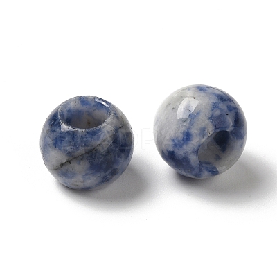Natural Blue Spot Jasper European Beads G-N342-03D-1