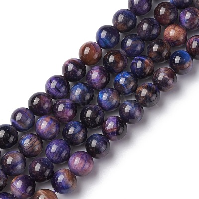 Natural Galaxy Tiger Eye Beads Strands G-P455-01A-1