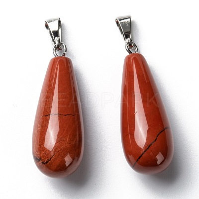 Natural Red Jasper Pendants G-F707-05-1