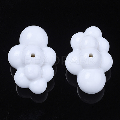 Opaque Acrylic Beads X-OACR-N130-020A-B01-1
