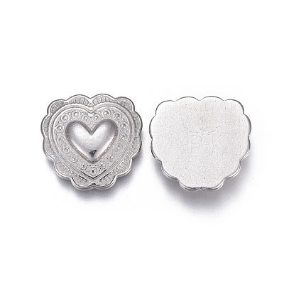 Tarnish Resistant 304 Stainless Steel Cabochons STAS-F207-01P-B-1